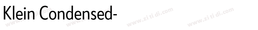 Klein Condensed字体转换